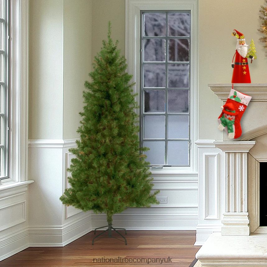 Trees | National Tree Company Artificial Christmas Tree Canadian Grande Fir Green White Lights Includes Metal Base 75 Feet F2L4F152